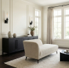 Kinkiet czarna tubka z ryflowanego szkła minimalistyczny klasyczny dekoracyjny QUINCY W01842BK Cosmo Light